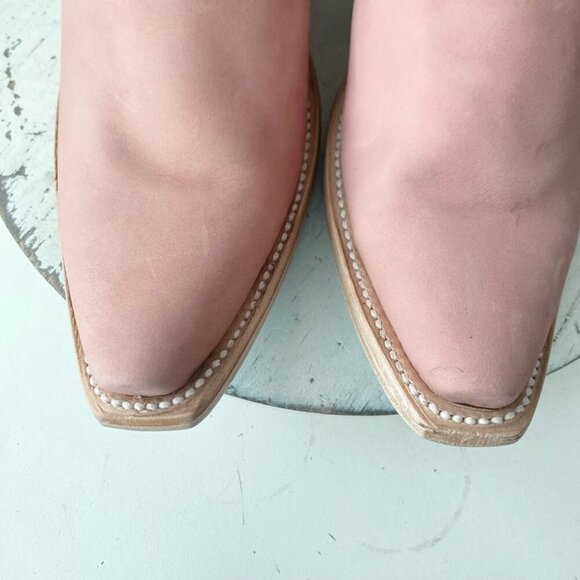 Lane EMMA JANE Womens Cowboy Bootie 9 Western Pink Cowgirl Short Ankle Boots - Picture 6 of 10